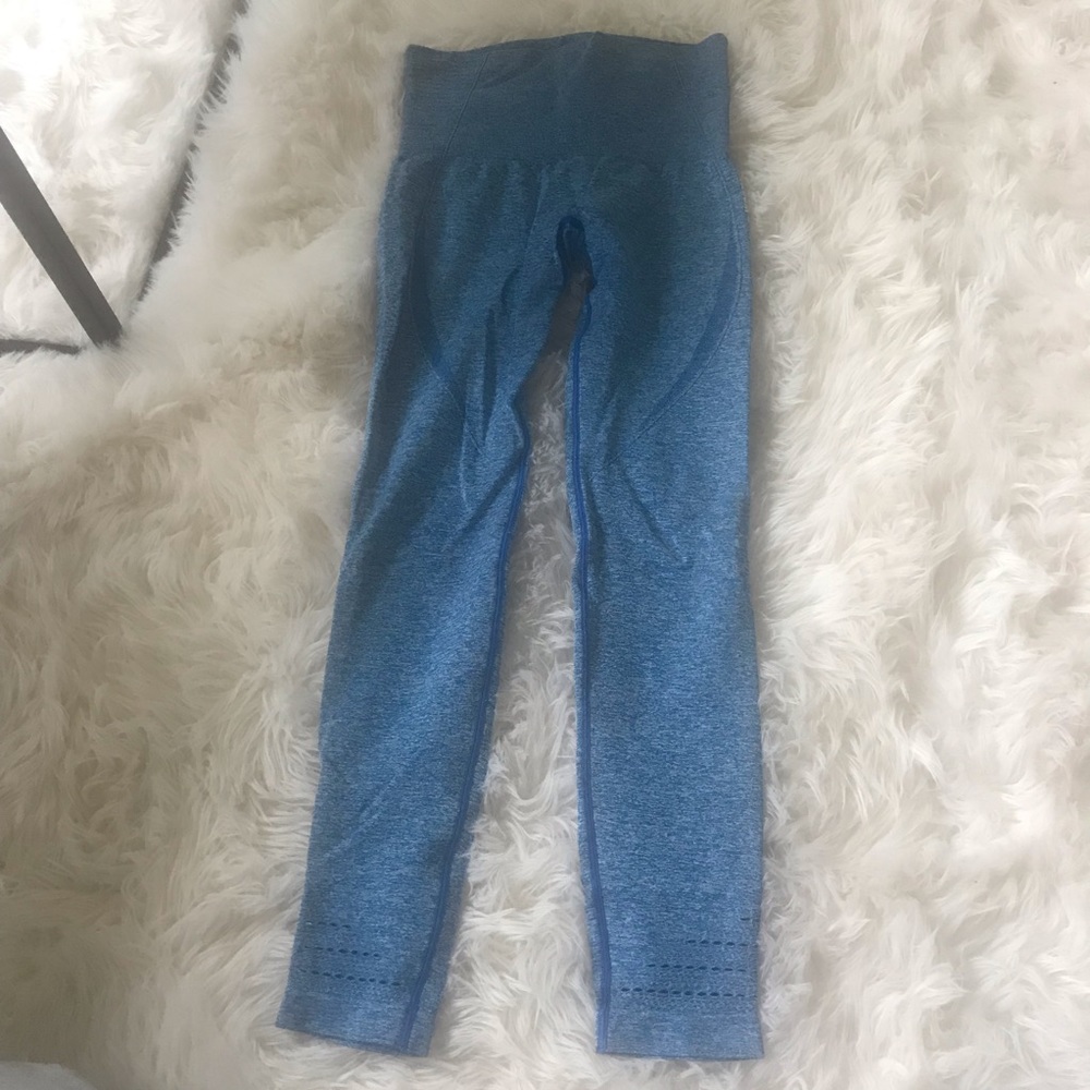 Gymshark seamless leggings blue marl size small